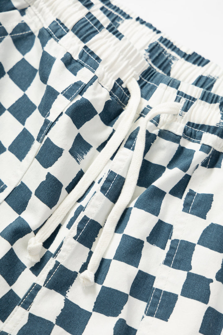 Service Works - Printed Chef Shorts - Teal Checker