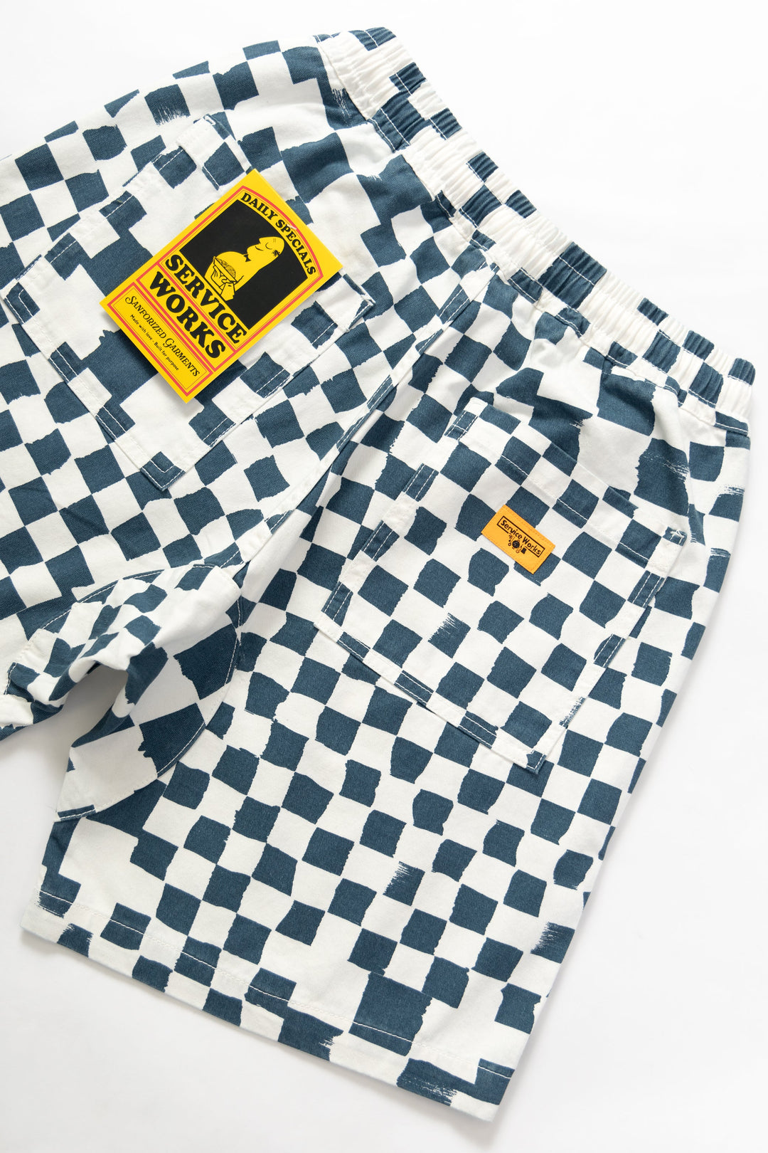 Service Works - Printed Chef Shorts - Teal Checker