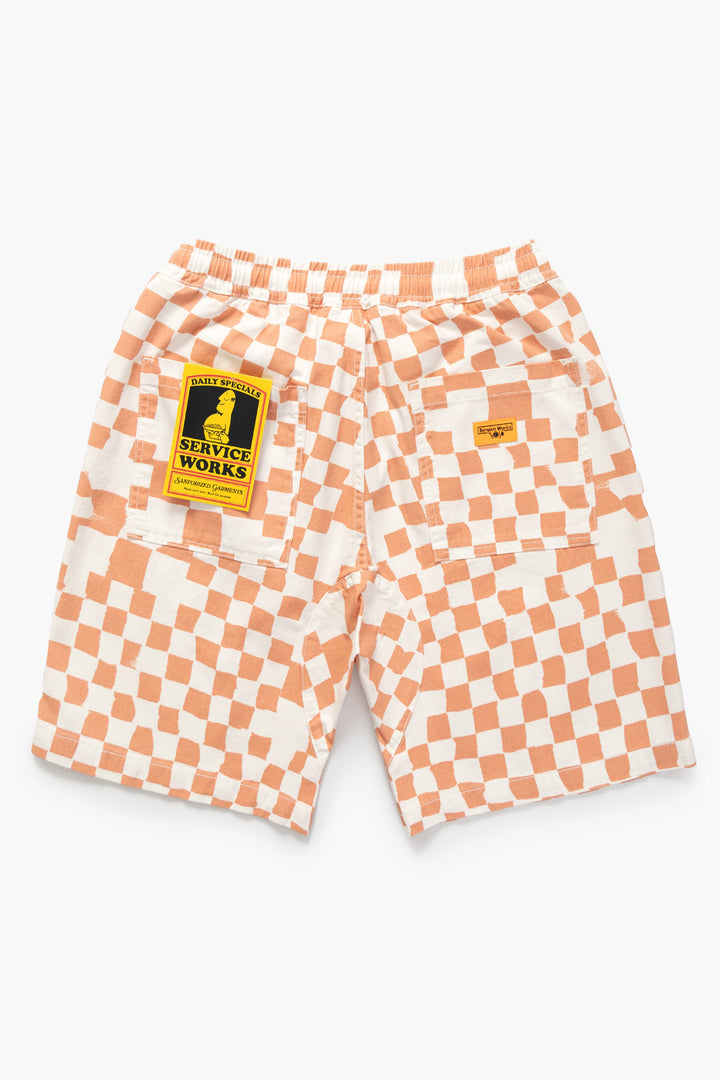Service Works - Printed Chef Shorts - Salmon Checker