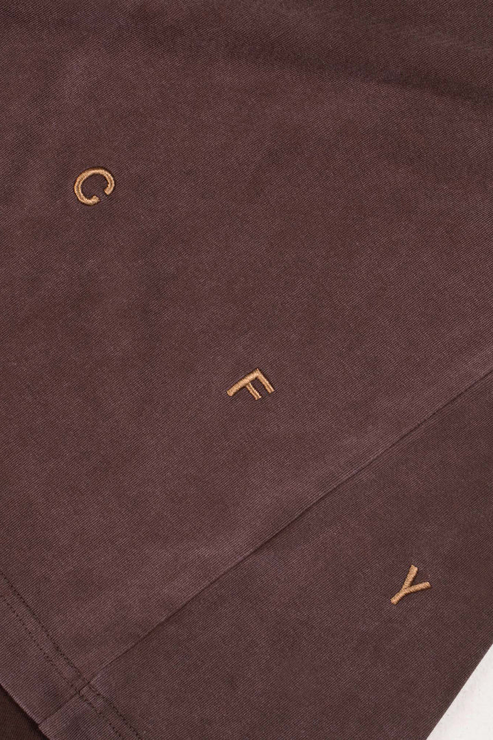 Candice - Racer Long Sleeve Tee - Brown