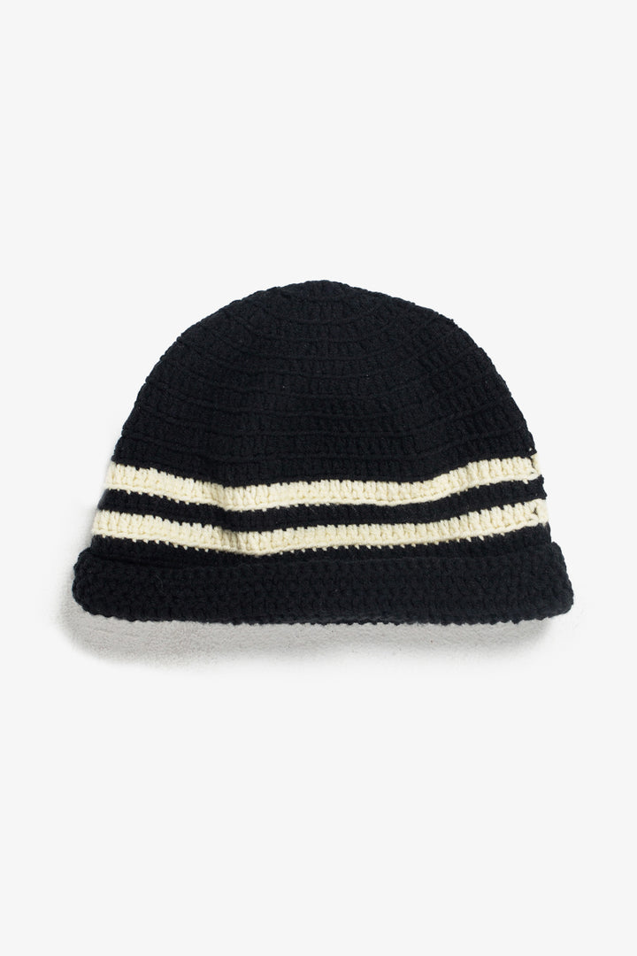 Candice - Crochet Beanie - Black