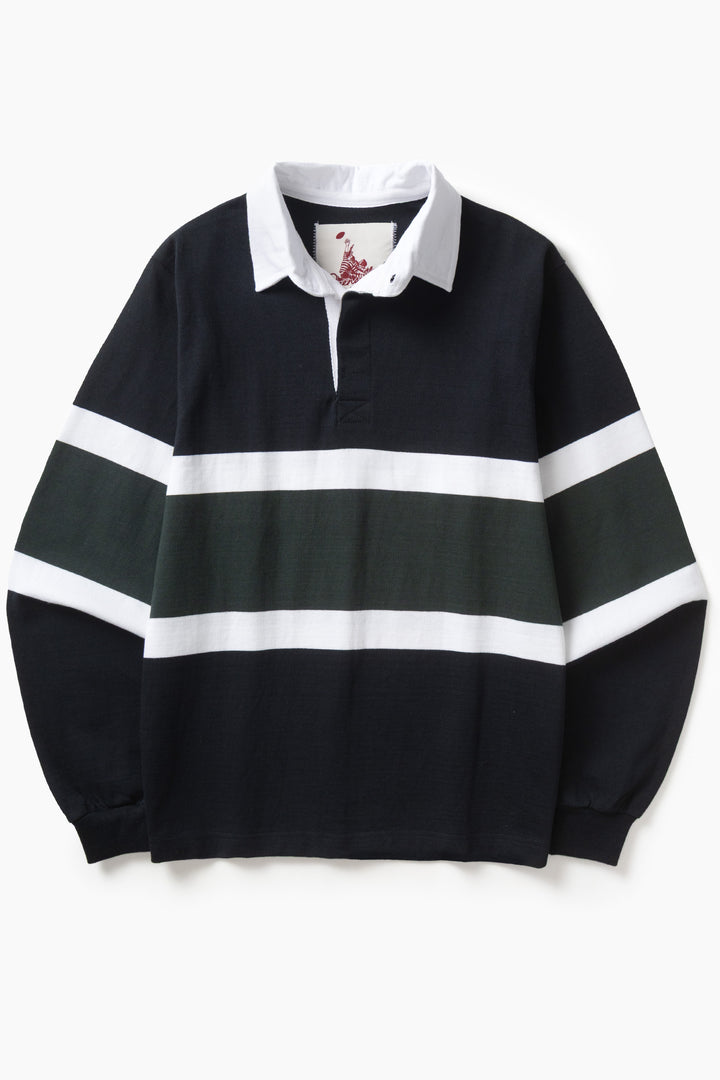 Opensider - Classic Rugby Shirt - Black Tri-Stripe