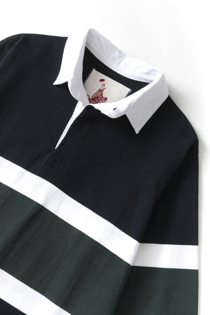 Opensider - Classic Rugby Shirt - Black Tri-Stripe