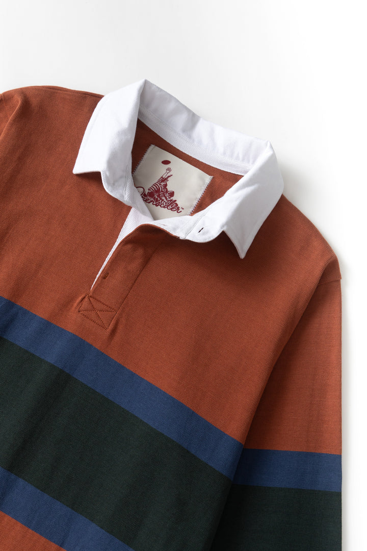 Opensider - Classic Rugby Shirt - Clay Tri-Stripe