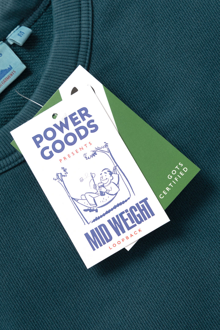Power Goods - Loopback Crewneck - Harbour