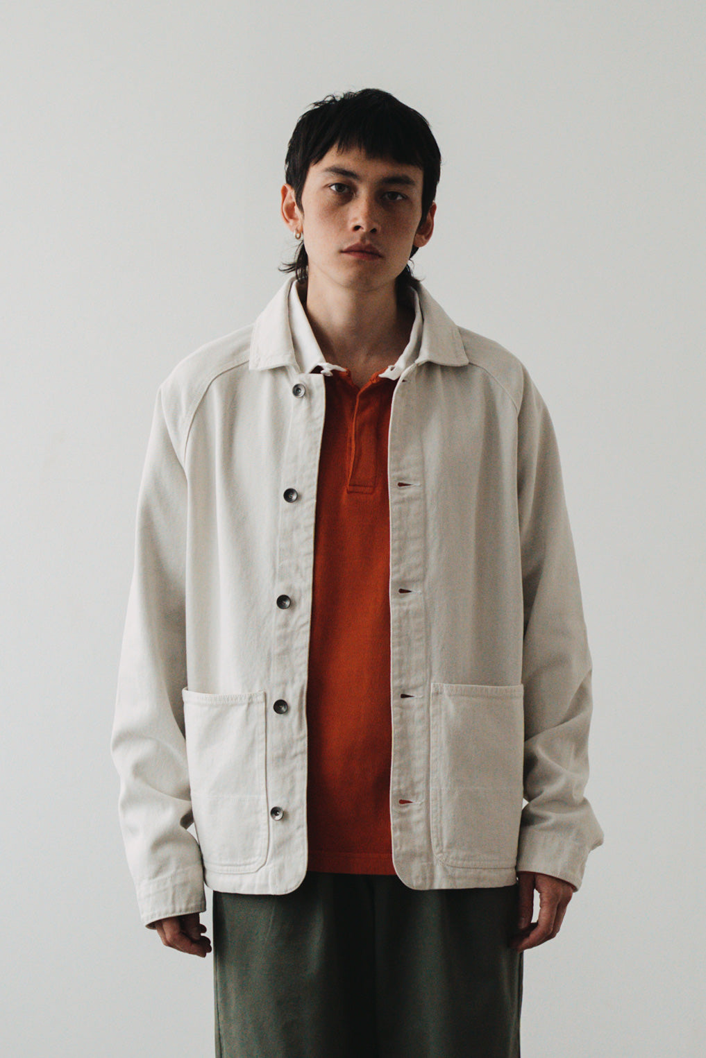 Blacksmith - Denim Coverall Jacket - Ecru