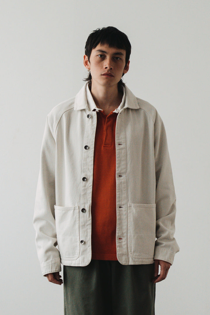Blacksmith - Denim Coverall Jacket - Ecru