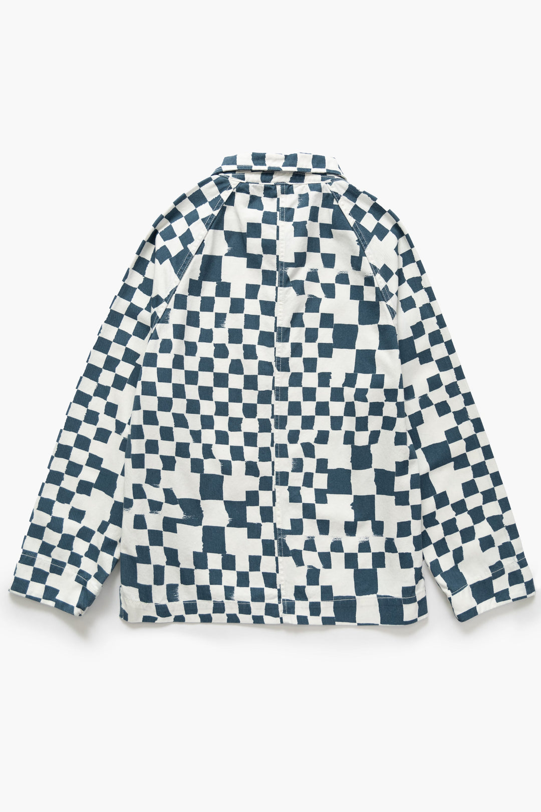 Service Works - Drill Printed Front Of House Jacket - Teal Checker