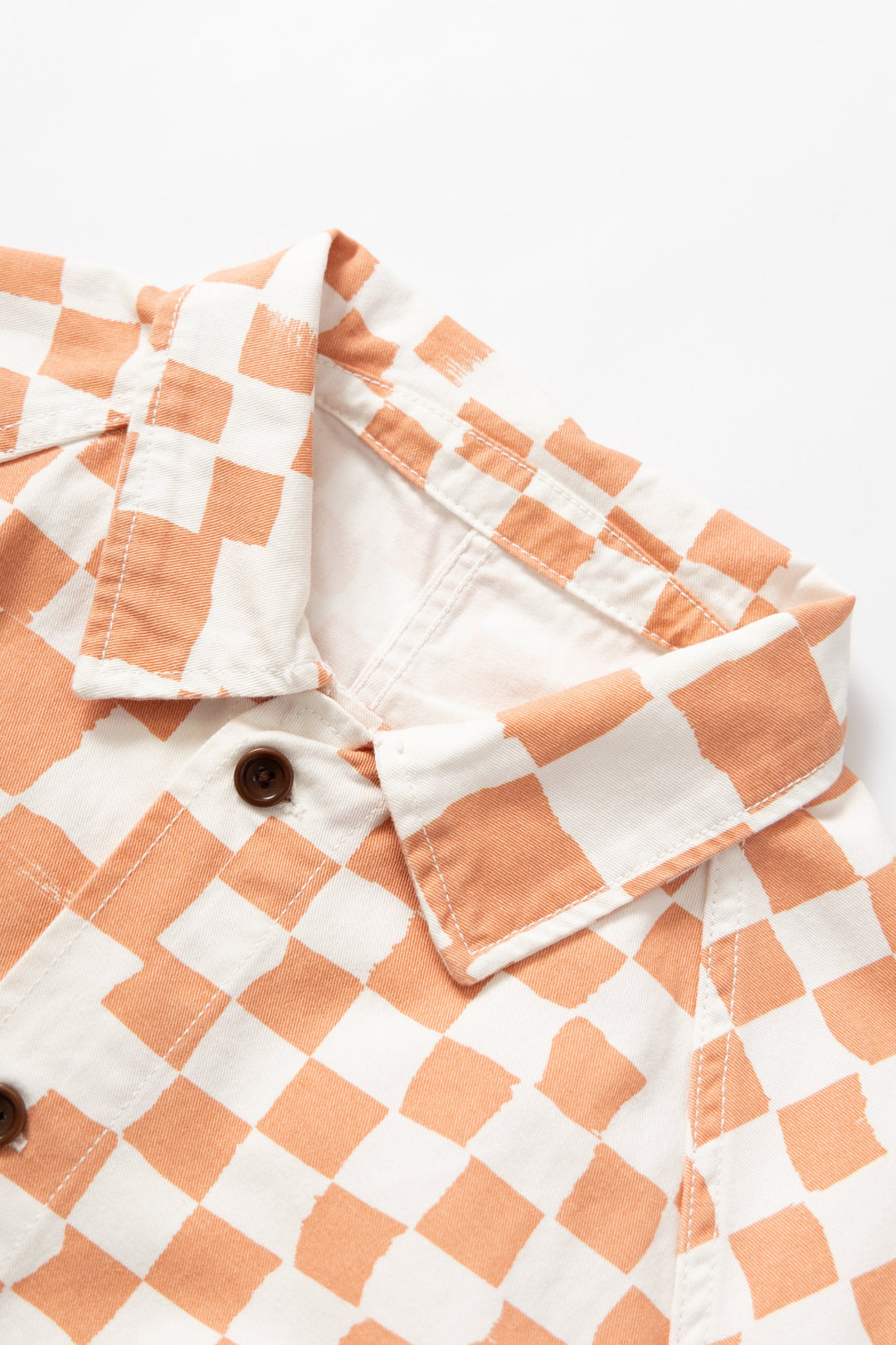 Service Works - Drill Printed Front Of House Jacket - Salmon Checker