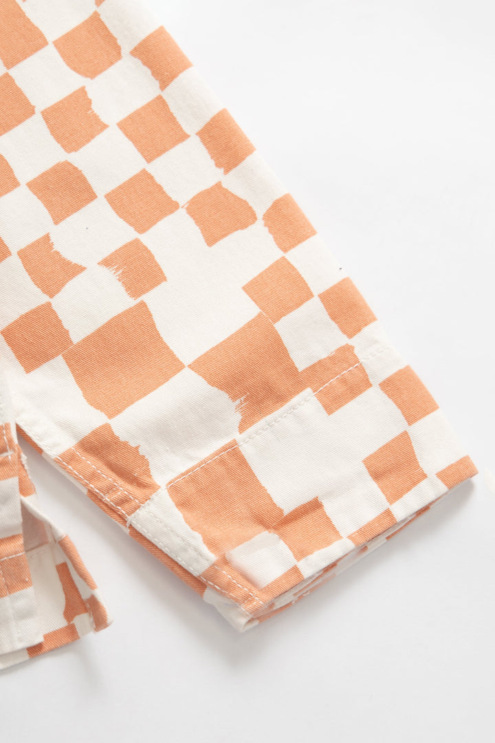 Service Works - Drill Printed Front Of House Jacket - Salmon Checker