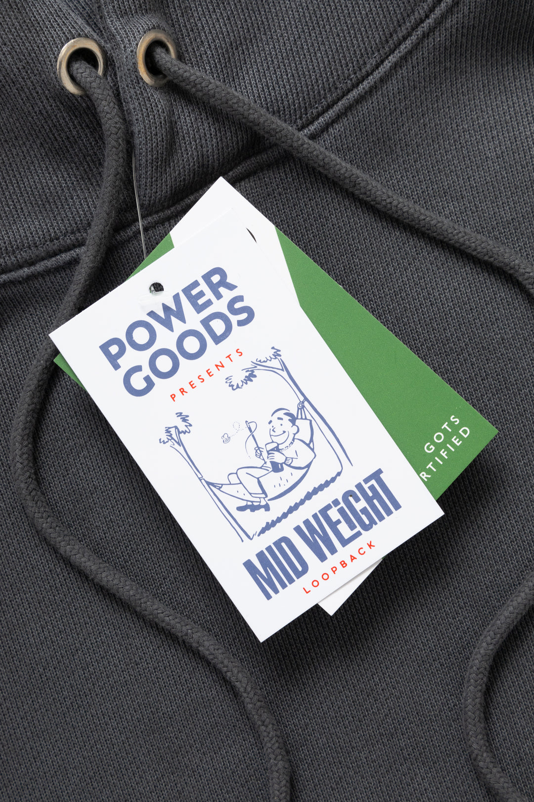 Power Goods - Loopback Hoodie - Washed Black