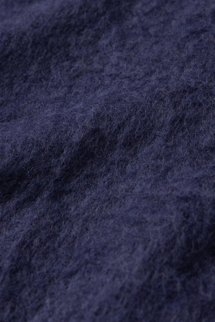 Blacksmith - Zip Mohair Cardigan - Navy