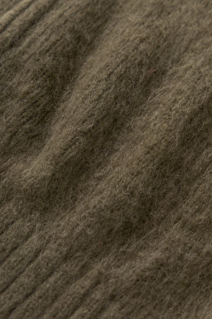 Blacksmith - Zip Mohair Cardigan - Olive