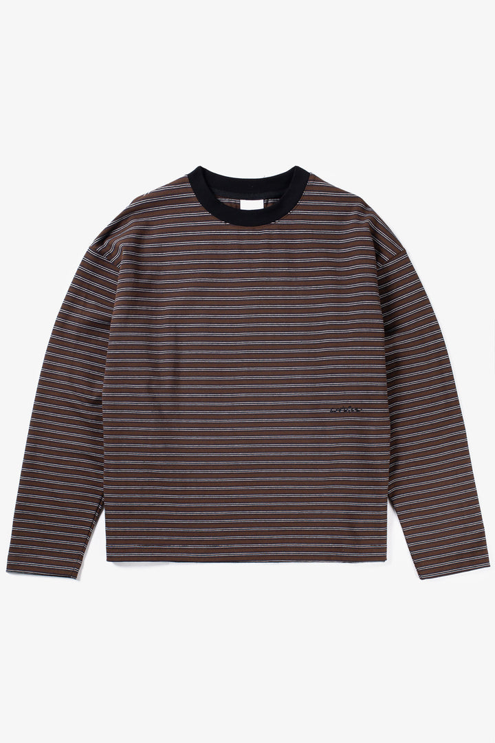 Candice - Kerferd Striped LS Tee - Brown