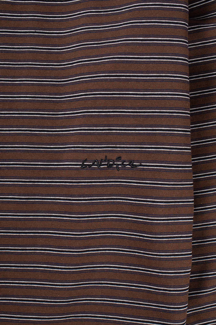 Candice - Kerferd Striped LS Tee - Brown