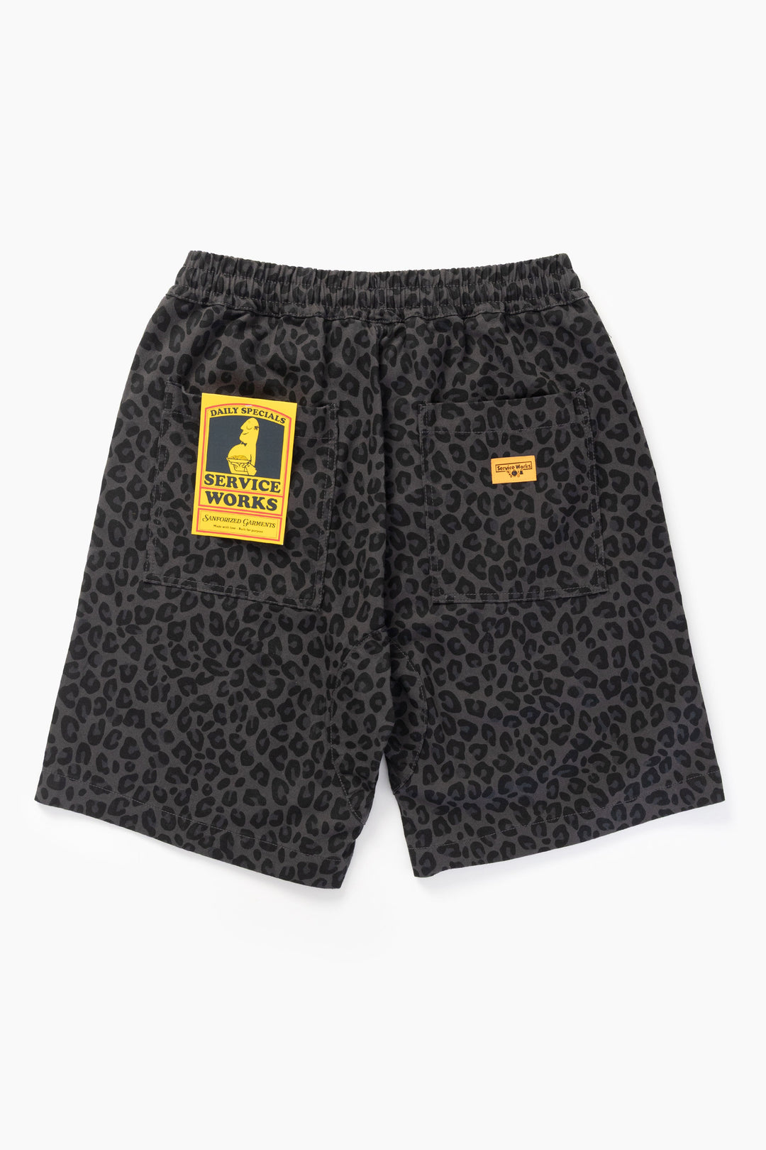Service Works - Patterned Chef Shorts - Black Leopard