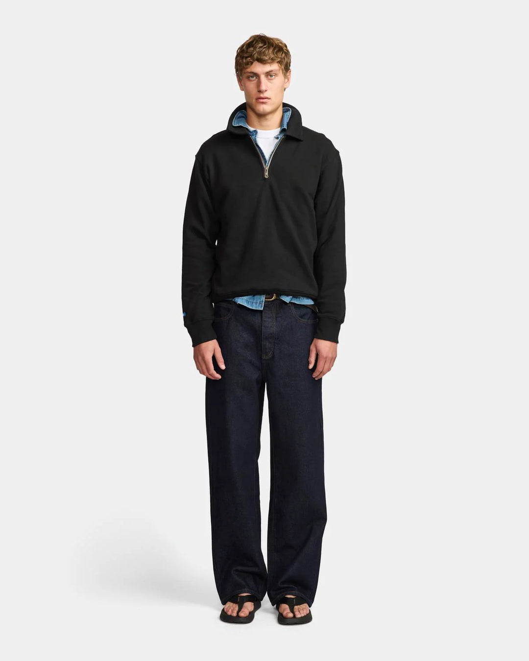 Larriet - Maus 1/4 Zip Fleece - Black