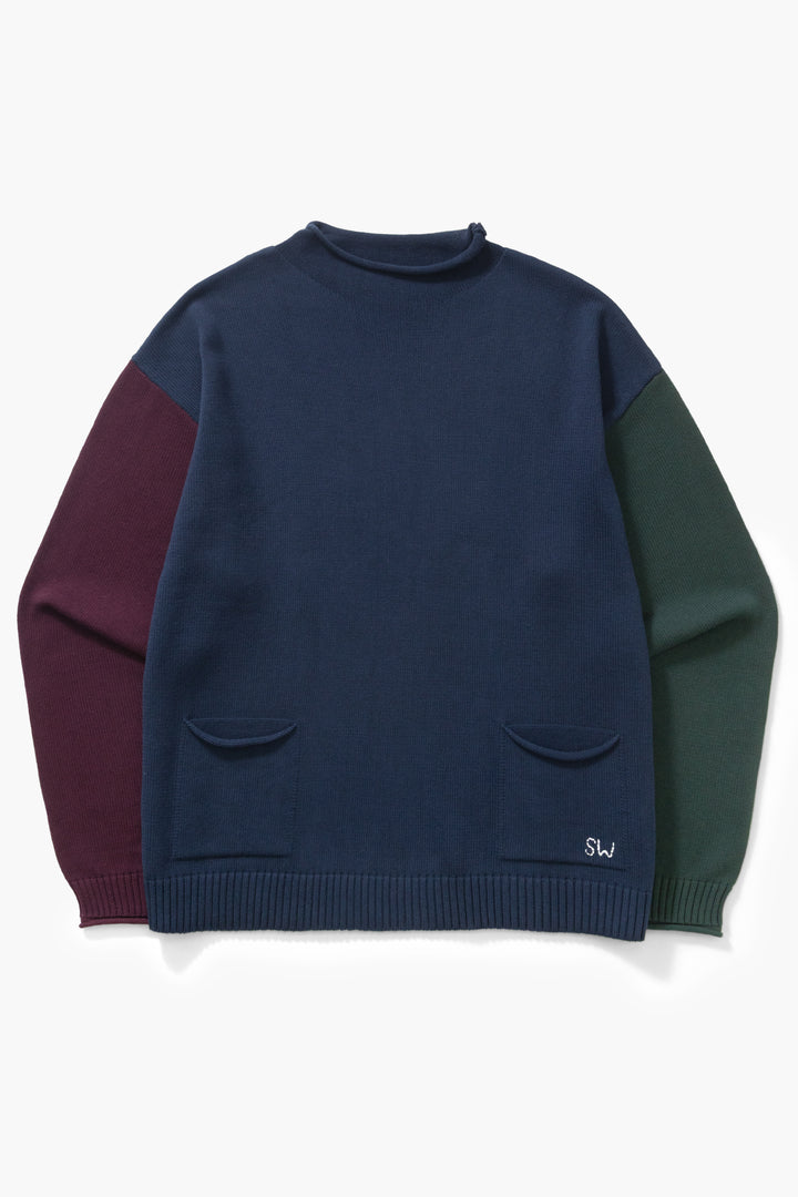 Service Works - Mock Smock Sweater - Tricolour
