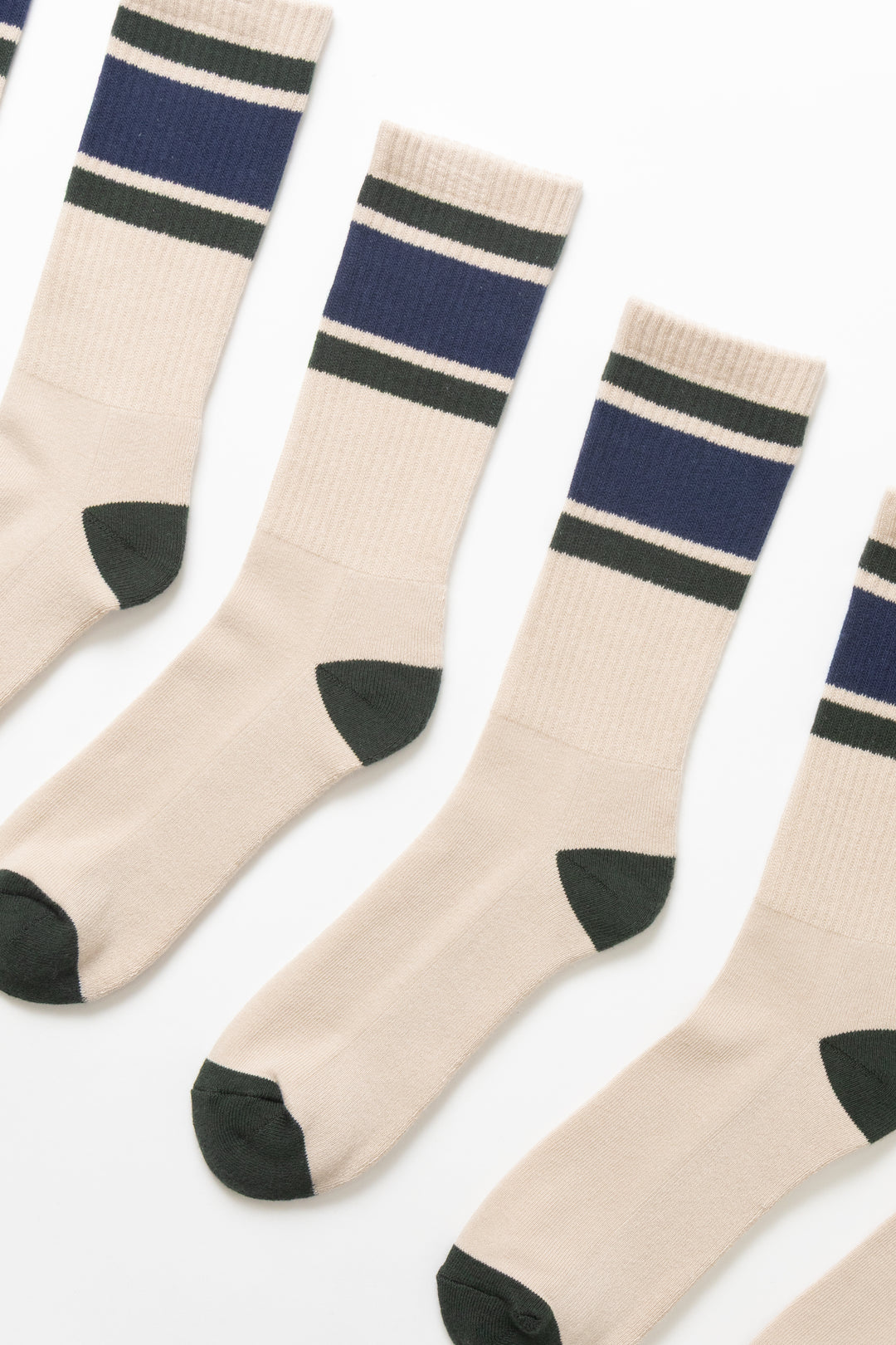 Blacksmith - Ringer Socks Three Pack - Natural