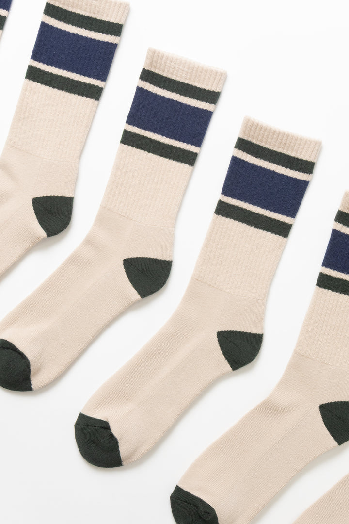 Blacksmith - Ringer Socks Three Pack - Natural