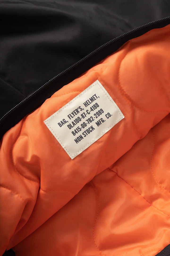 Non Stock MFG - Quilted Nylon Helmet Bag - Black