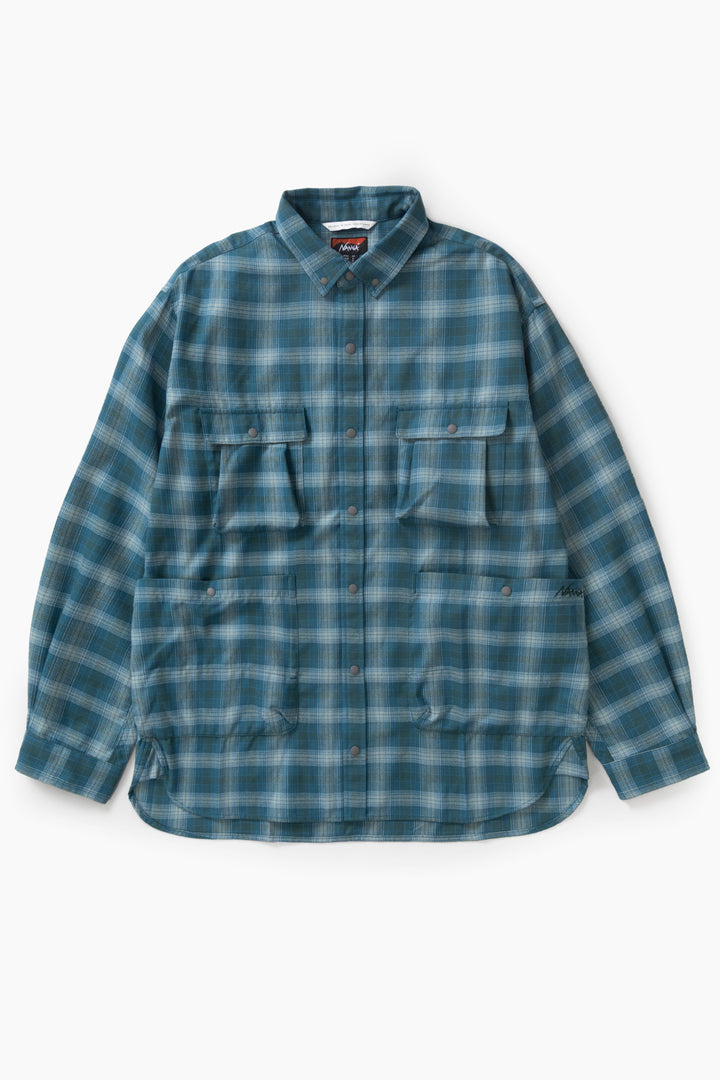 Nanga - Grid Tartan Camp Shirt - Green
