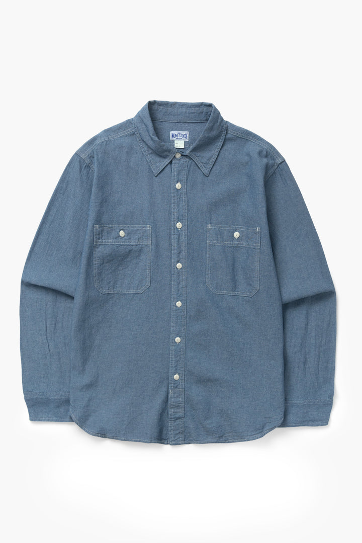 Non Stock MFG - Chambray Shirt - Light Wash