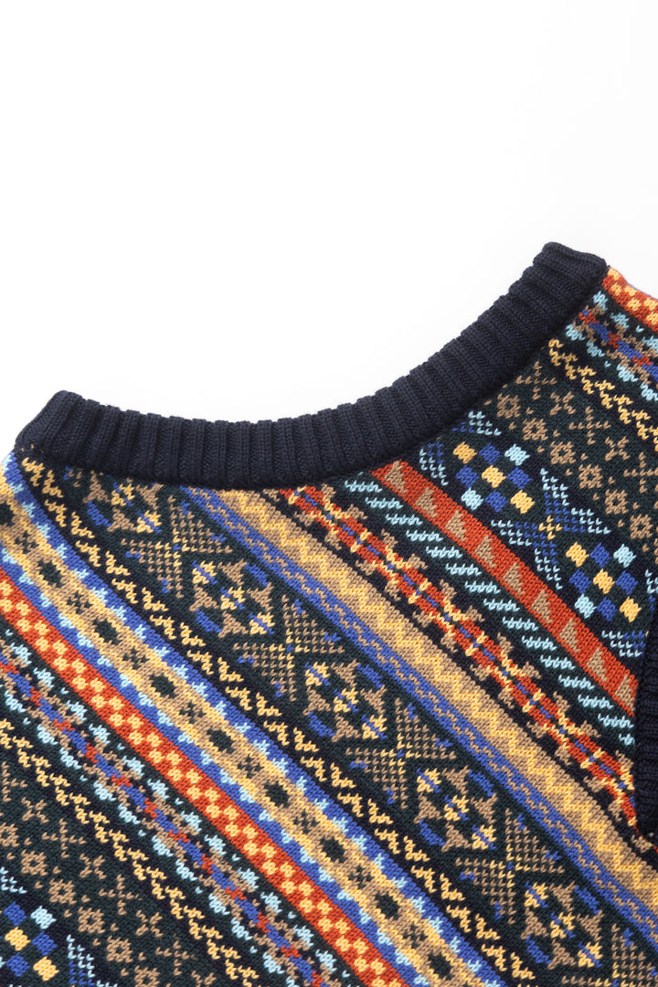 Okonkwo MFG - Fair Isle Knitted Vest - Navy