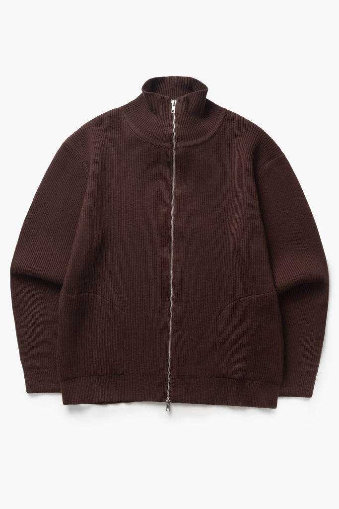 Okonkwo MFG - Double-Zip Cardigan - Brown – Blacksmith Store Okonkwo MFG - Double-Zip Cardigan - Brown – Blacksmith Store