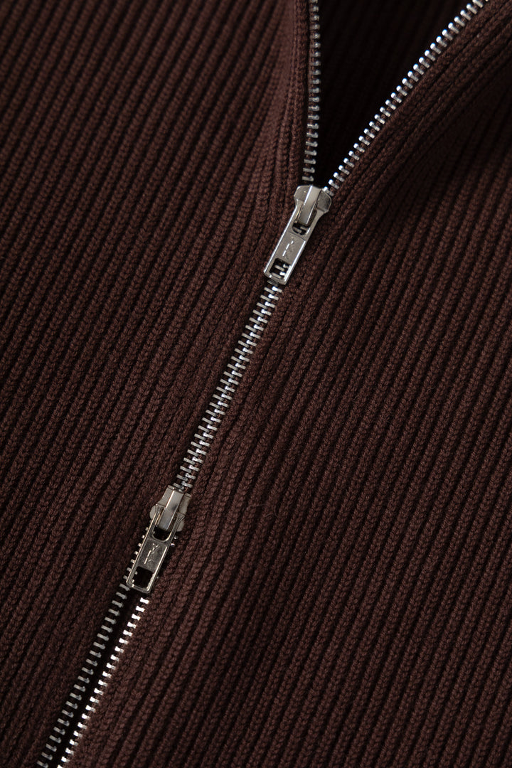 Okonkwo MFG - Double-Zip Cardigan - Brown