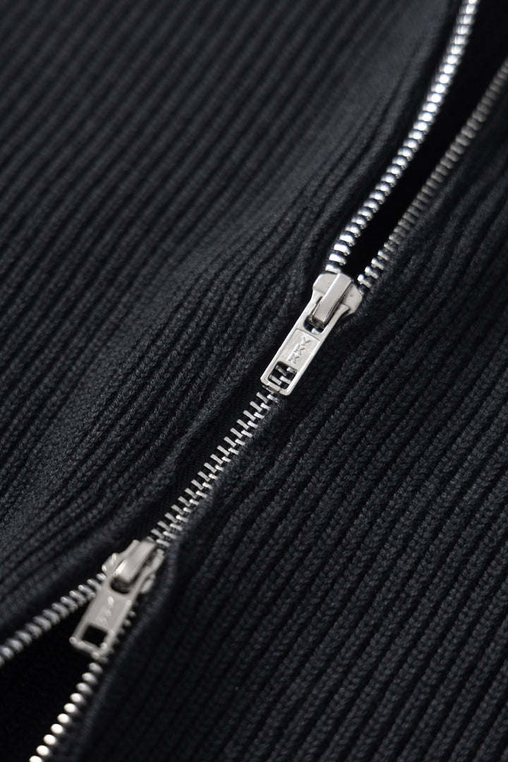 Okonkwo MFG - Double-Zip Cardigan - Dark Grey
