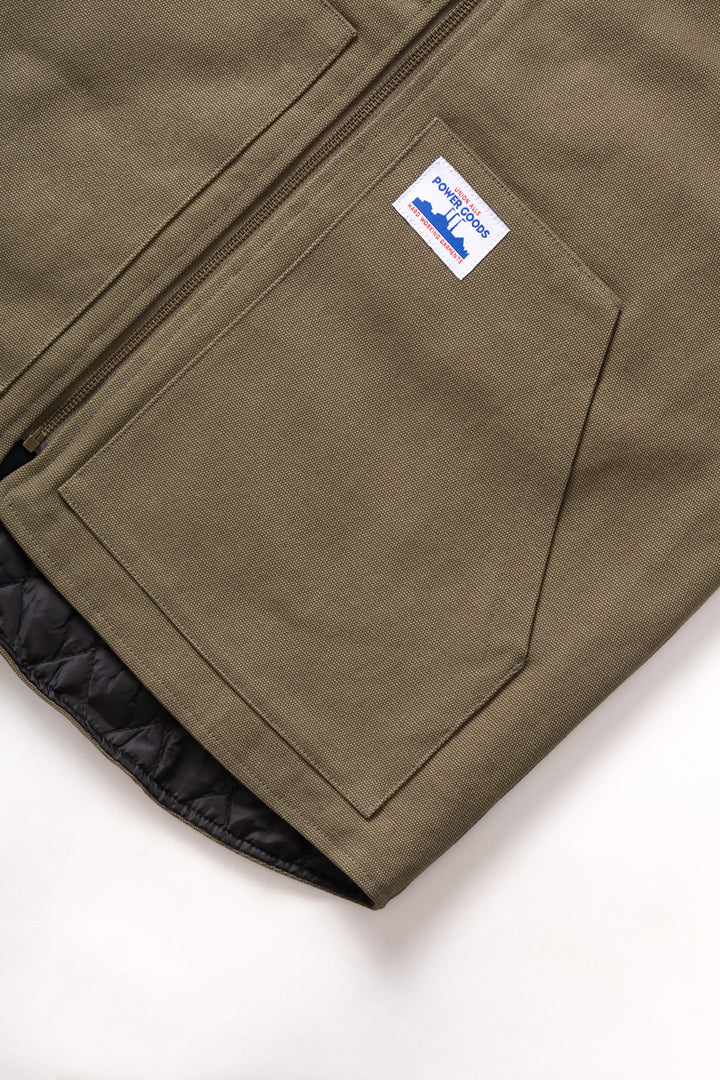 Power Goods - Canvas Work Vest - Olive