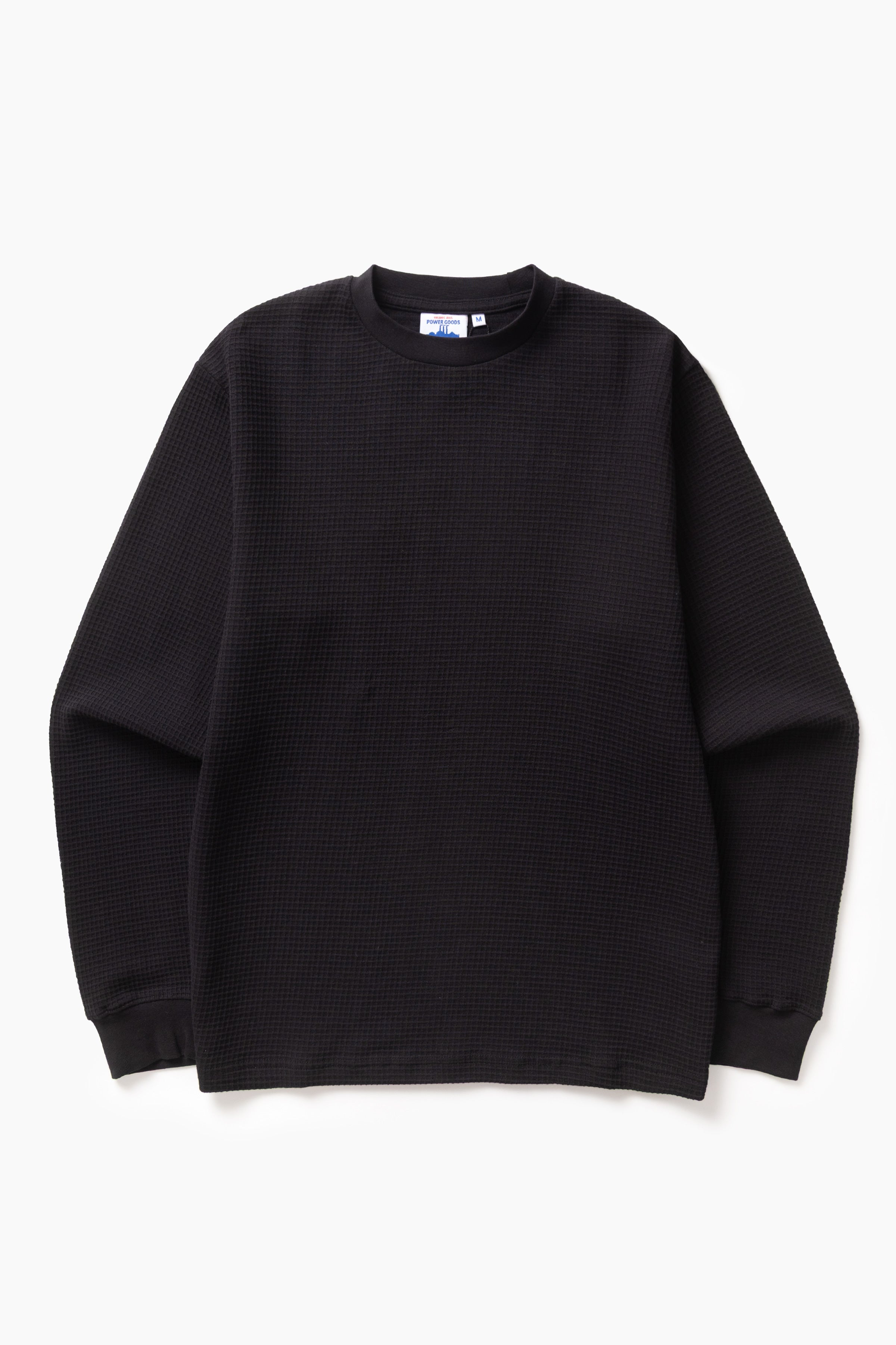 Power Goods - Thermal Waffle Long Sleeve Tee - Black – Blacksmith