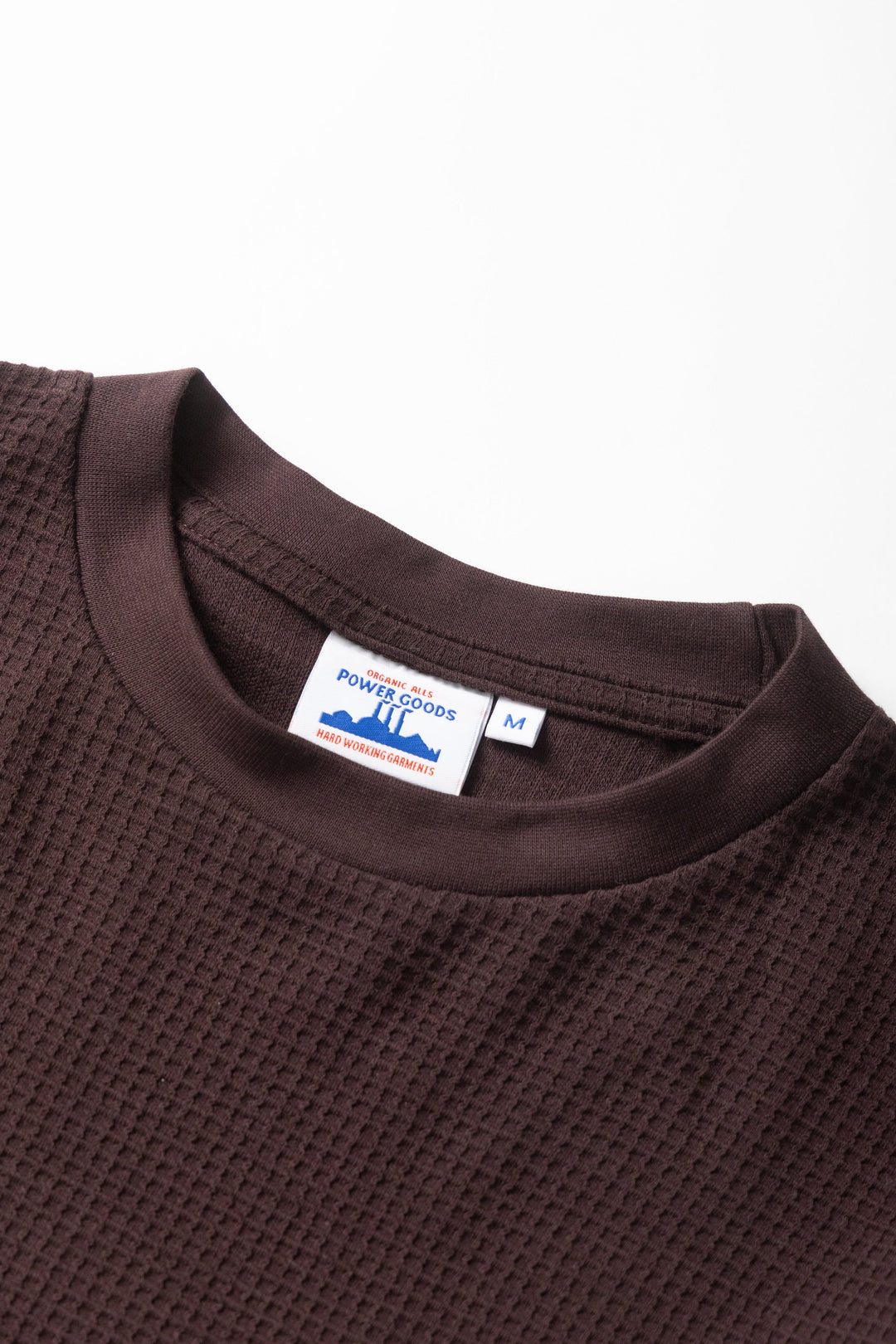 Power Goods - Thermal Waffle Long Sleeve Tee - Coffee