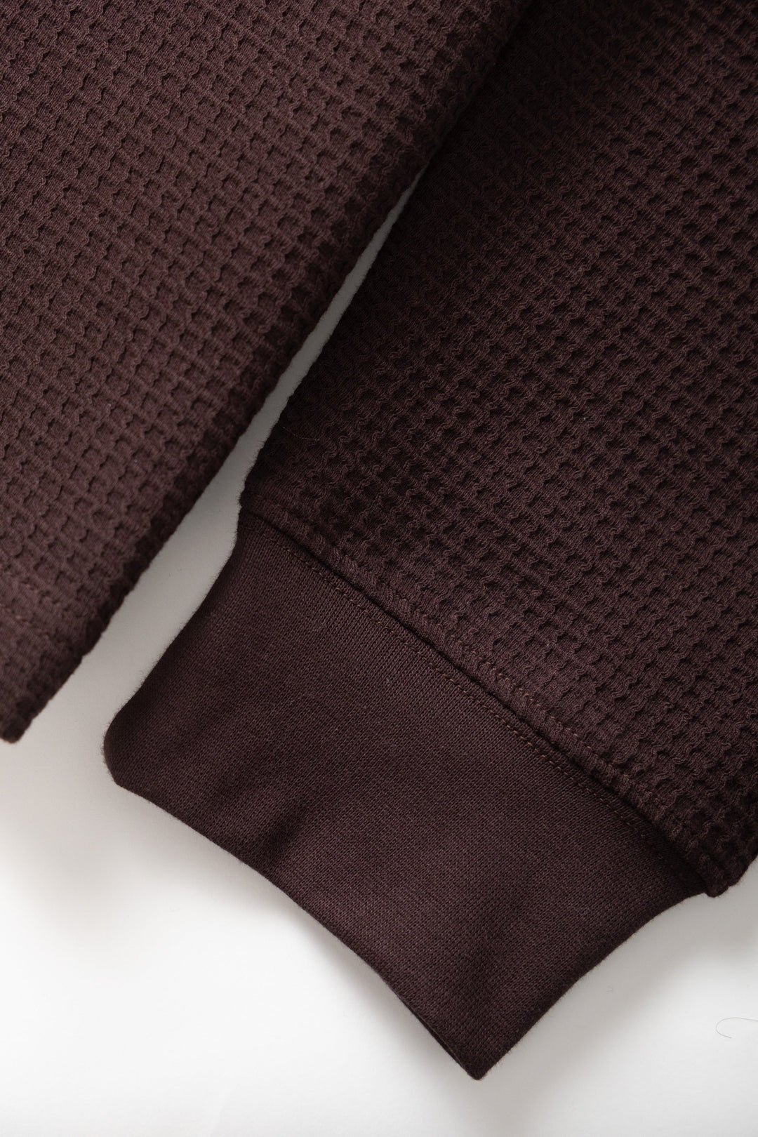 Power Goods - Thermal Waffle Long Sleeve Tee - Coffee