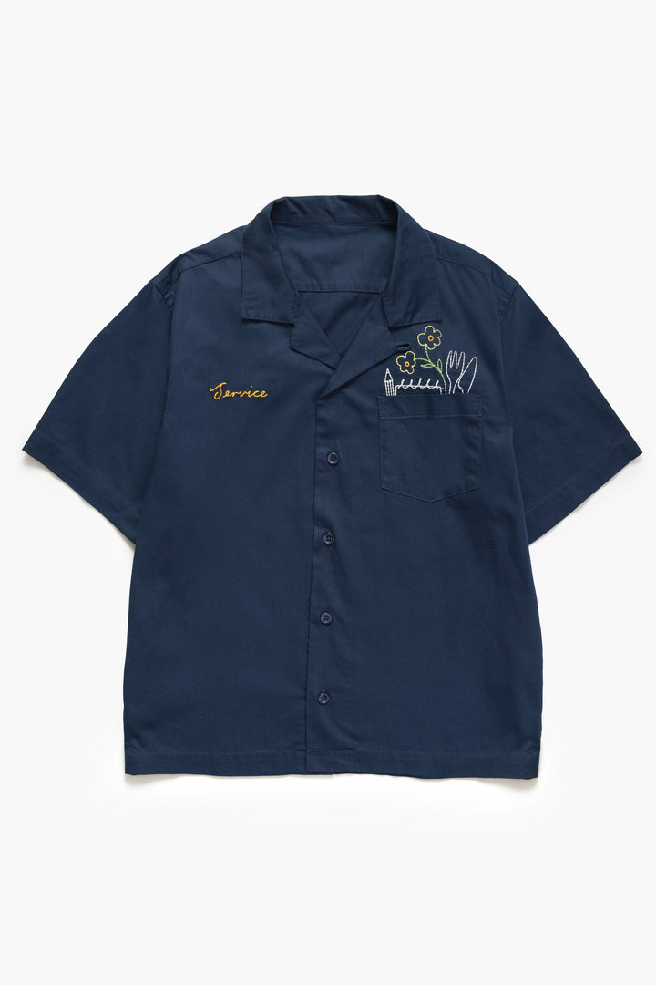 Service Works - Light Twill Necessities Short Sleeve Shirt - Navy