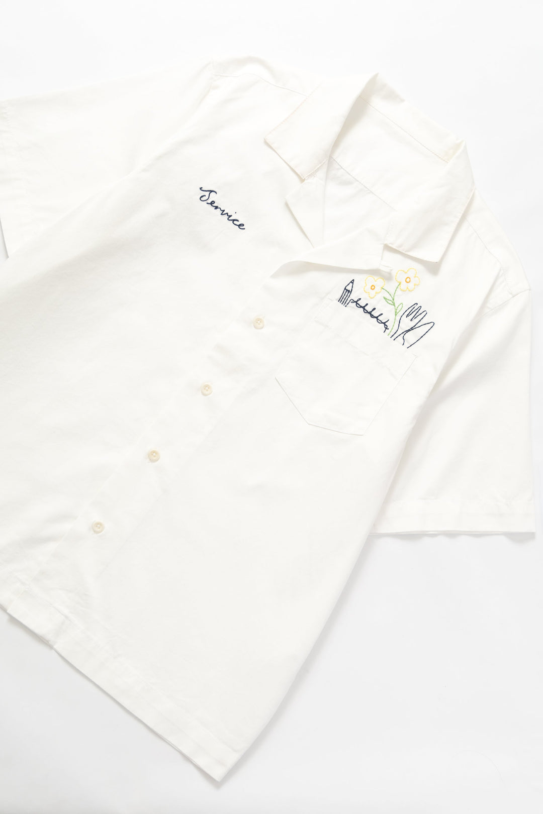 Service Works - Light Twill Necessities Short Sleeve Shirt - Off White