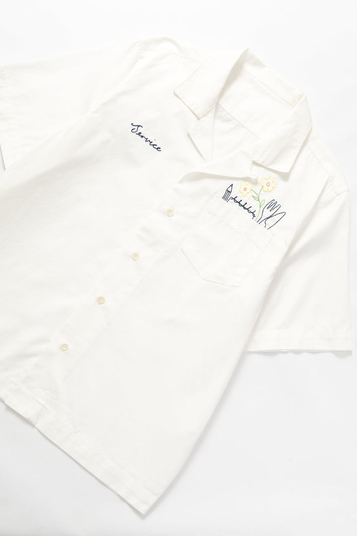 Service Works - Light Twill Necessities Short Sleeve Shirt - Off White