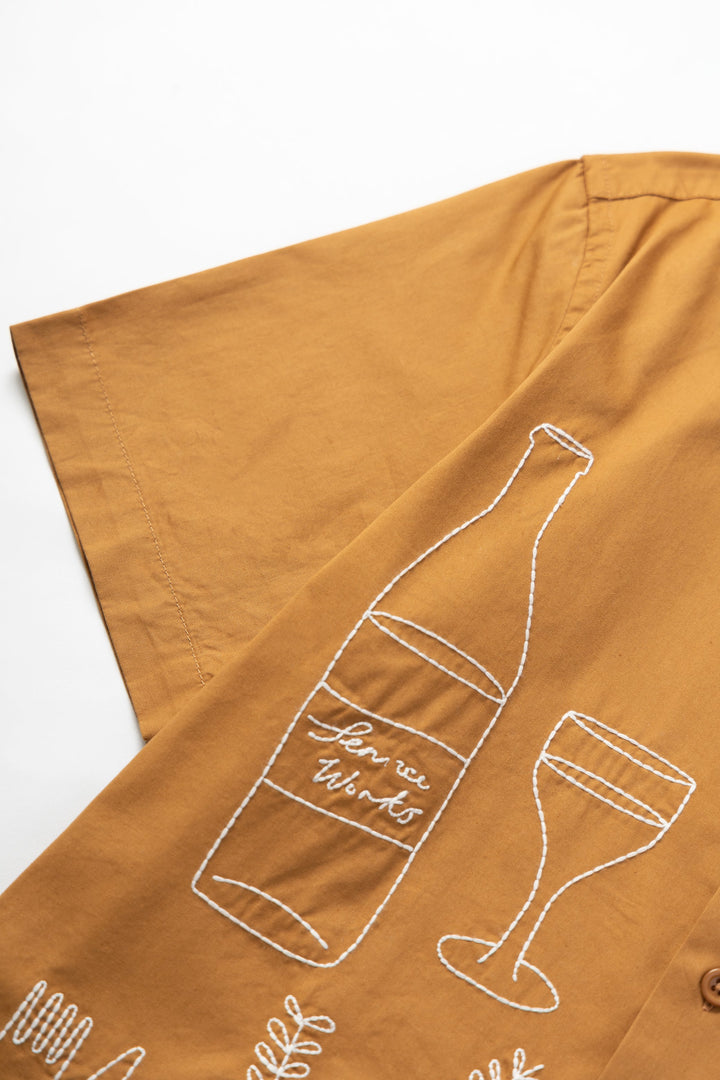 Service Works - Light Twill Picnic Short Sleeve Shirt - Burnt Sugar