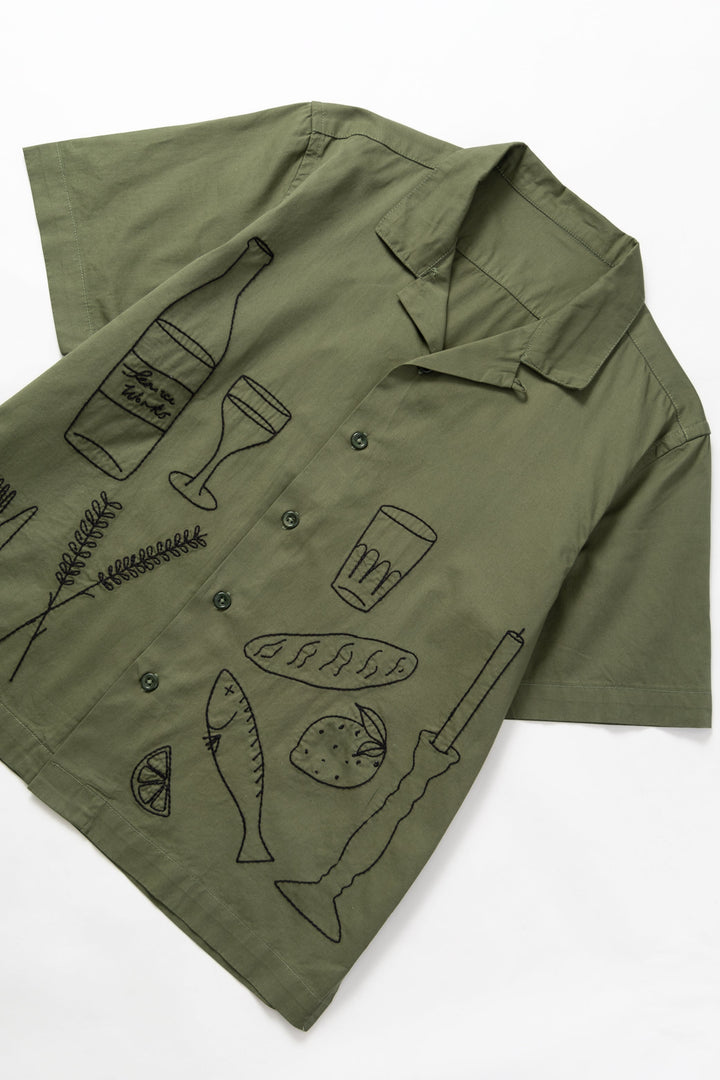 Service Works - Light Twill Picnic Short Sleeve Shirt - Olive