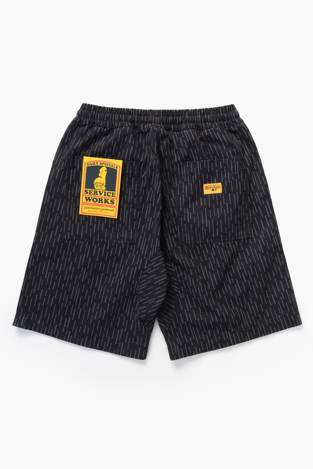 Service Works - Patterned Chef Shorts - Raindrop Mono
