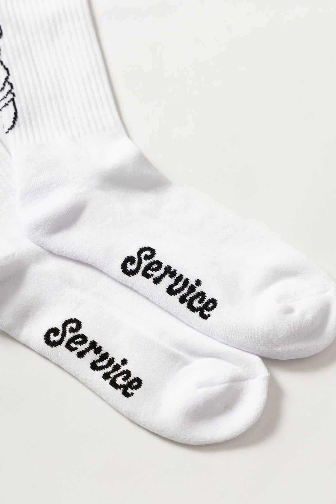Service Works - Salt + Pepper Socks - White