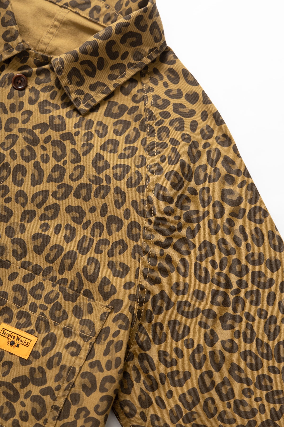Service Works - Patterned Front Of House Jacket - Brown Leopard