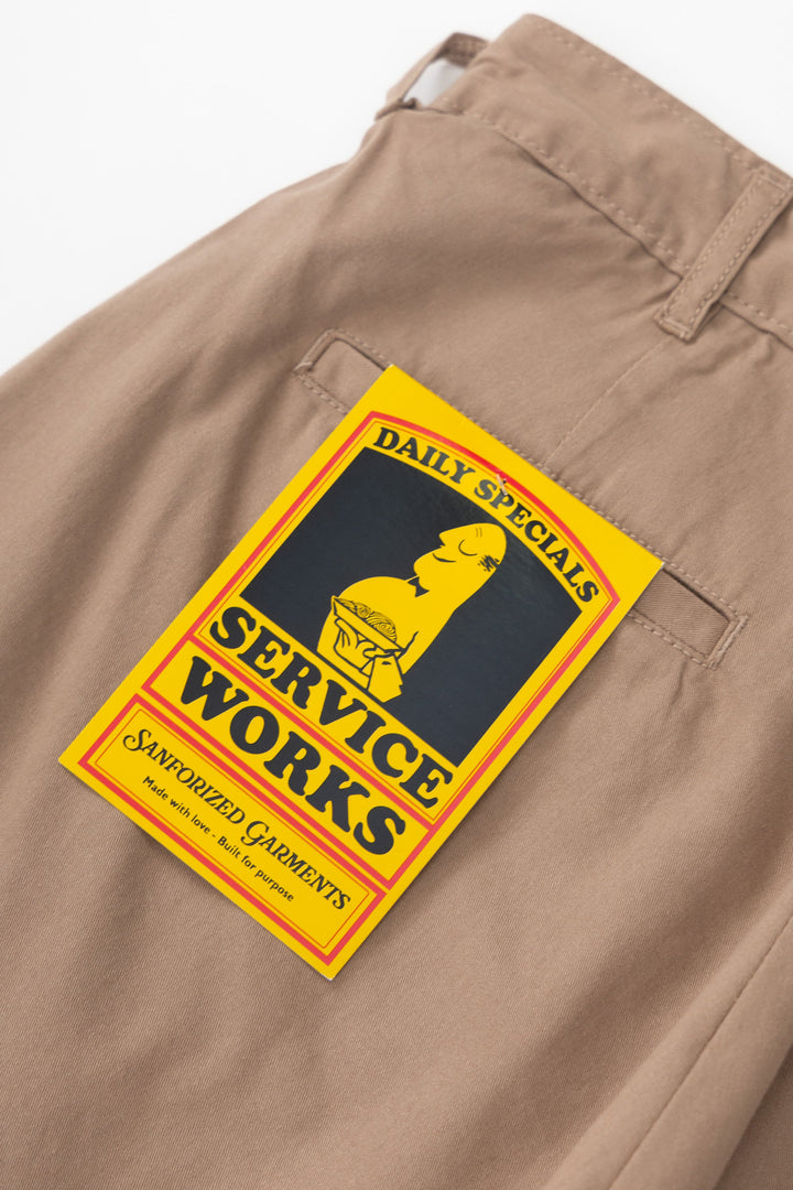 Service Works - Twill Part Timer Shorts - Mushroom