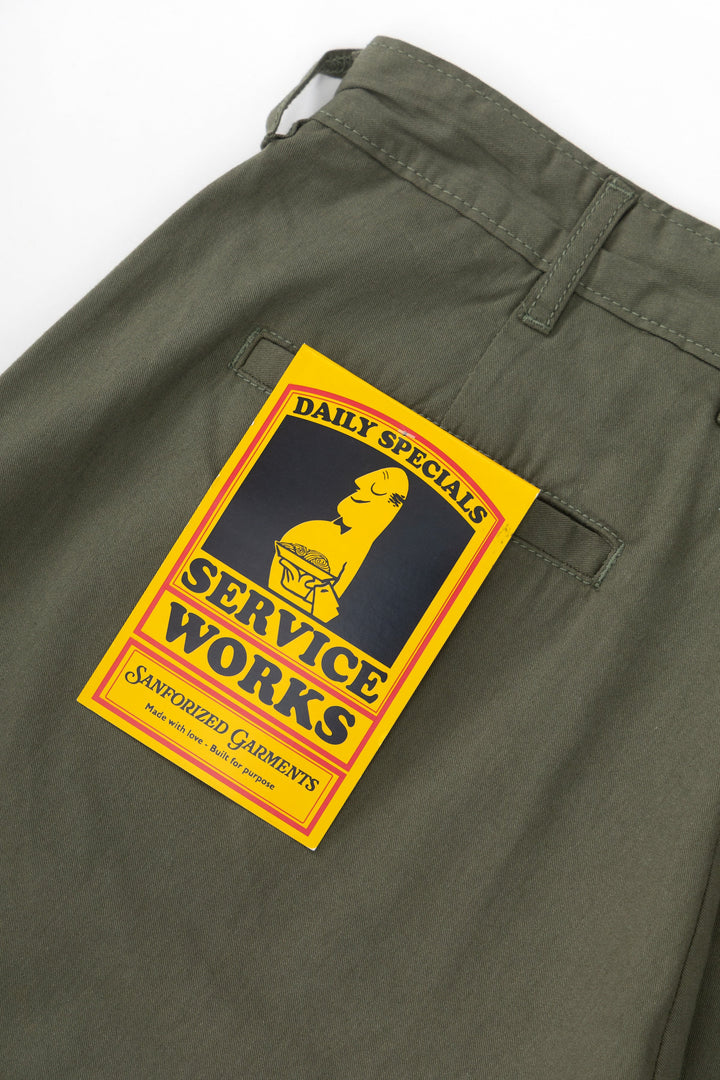 Service Works - Twill Part Timer Shorts - Olive