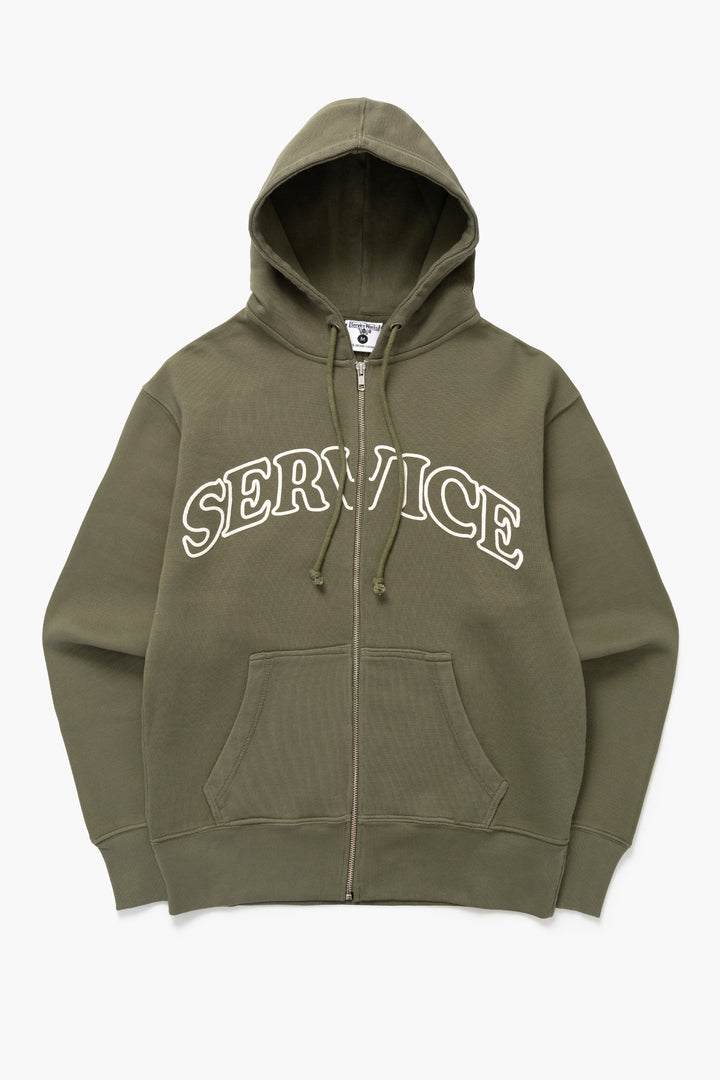 Service Works - Arch Logo Zip Hoodie - Olive
