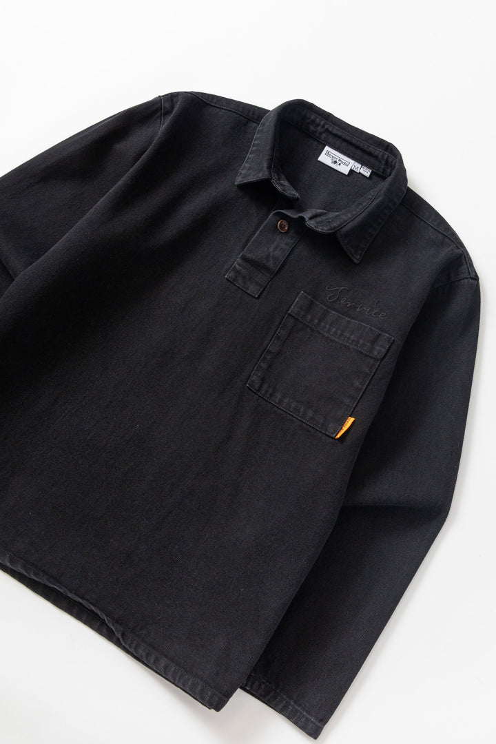 Service Works - Denim Script Popover - Dark Wash