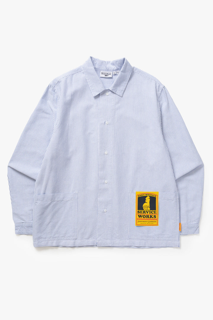 Service Works - Waiter Shirt - Oxford Blue Stripe