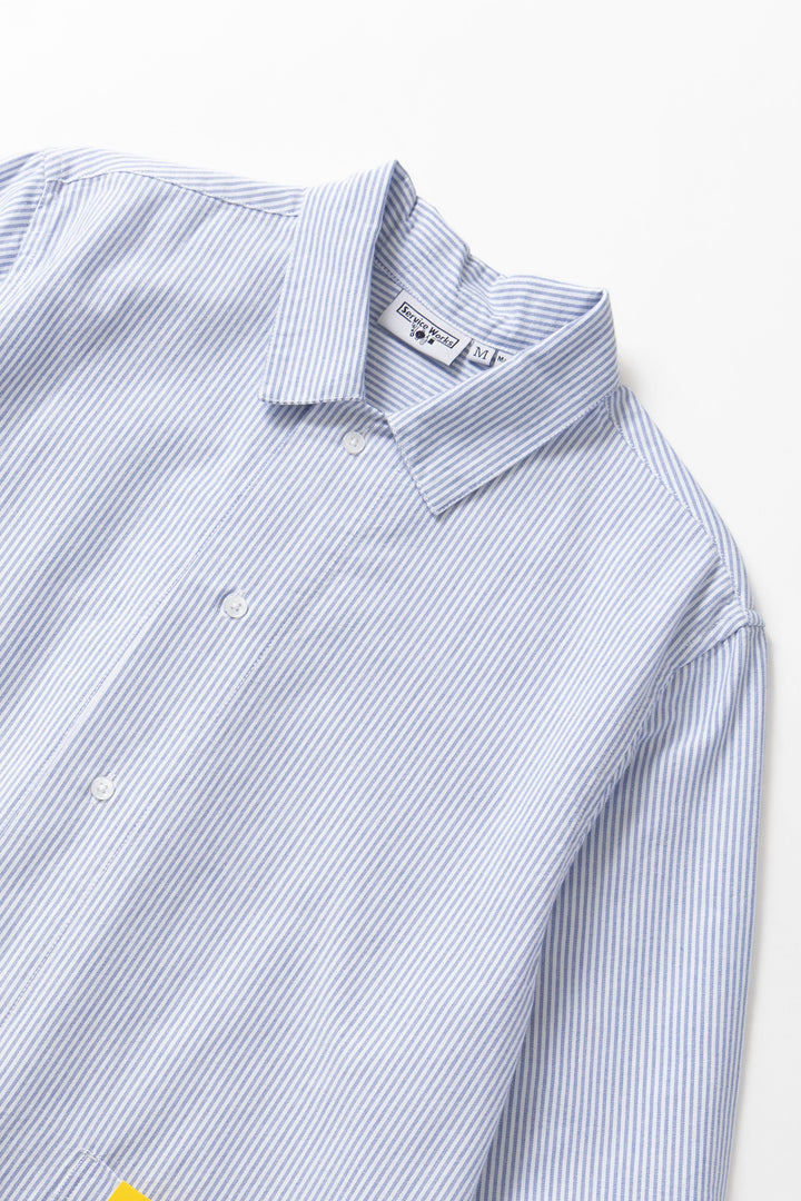 Service Works - Waiter Shirt - Oxford Blue Stripe
