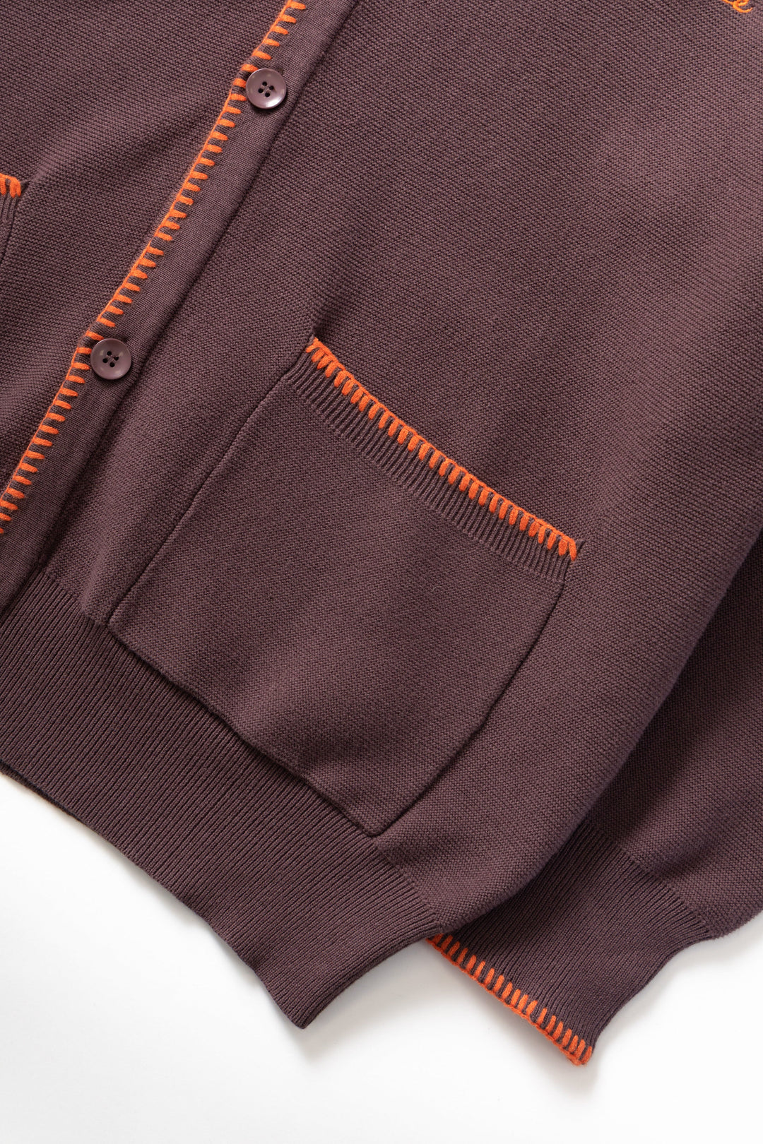 Service Works - Blanket Stitch Cardigan - Brown